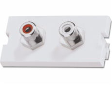 Lindy modul 2xRCA (audio) pro nástěnný rám Lindy 60563