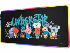 Harry Potter BT21 - Herní/stolní podložka XXL s LED podsvícením (90 x 40 cm)