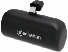 Manhattan Powerbanka MANHATTAN Powerbank 5000 mAh USB Type-C Stecker 10W černá