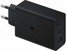 OEM nabíječka PD NÁSTĚNNÁ NABÍJEČKA 2xUSB-C 65W 1xUSB ČERNÁ BULK