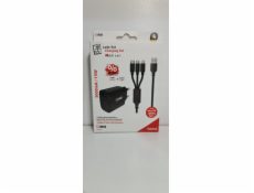 2GO nabíječka 2GO Ladegerät 15W vč. Kabel 1x USB-A 1x MicroUSB 1x Lightn sw