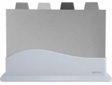 king hoff Sada 4 krájecích prkének ve stojanu KINGHOFF KH-1743