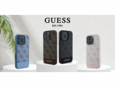 Guess Guess GUHCP16SG4GLGR tvrdý kryt pro iPhone 16 6.1 šedý/šedý s proužky na spodní straně 4G