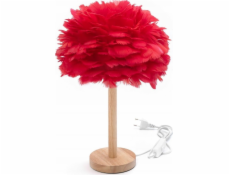 OEM Art Deco noční světlo s peřím, červené CBDPH