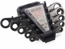 Silver Stříbrný očkový klíč s ráčnou, 5 ks. (6–22 mm)