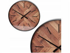 Home Styling Collection Kolekce bytového stylingu Nástěnné hodiny, ciferník s efektem dřeva za sklem, O 51 cm