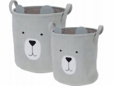 Home Styling Collection Kolekce pro domácí styling Košíky na hračky CUTIE s ušima, manšestr, 2 kusy