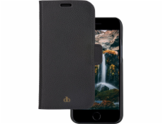 dbramante New York - iPhone SE/8/7 - nočně černá - celozrnný kožený kryt s pebble printem