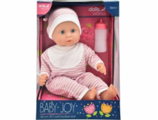 Dolls World PANENKA BABY JOY OD DOLLS WORLD 38 CM - PRUHOVANÉ OBLEČENÍ