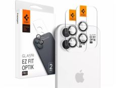 Spigen OPTIK PRO GLAS.TR „EZ FIT“ OCHRANNÉ KRÝDLO NA FOTOAPARÁT, BALENÍ 2 POUZDERŮ PRO IPHONE 16 / 16 PLUS, KŘIŠŤÁLOVĚ ČIŘÉ