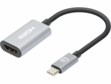 Manhattan USB adaptér Manhattan 153973 Kabelový adaptér 0,11 m USB Type-C HDMI Šedá