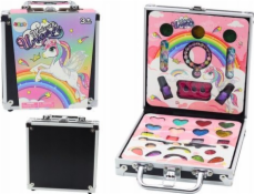 LeanToys Kosmetická sada v kufru Oční stíny Třpytky Laky na nehty Černá LEAN Toys