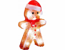 Fééric Lights and Christmas Vánoční dekorace Fééric Lights a vánoční LED vánoční dekorace, perníkový mužík, 21 cm