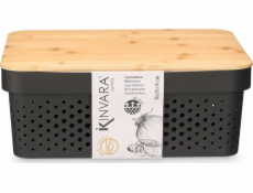 Kinvara Plastová nádoba s bambusovým víkem, 36 x 26 x 14 cm