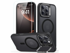 ESR ESR Classic Hybrid Kickstand Halolock MagSafe Case Set + Tvrzené sklo pro iPhone 16 Pro - Černé