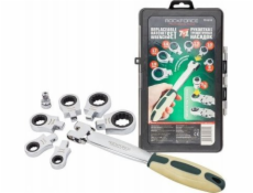 ROCKFORCE / WMC Sada 8dílných vyměnitelných klíčů s očkem a ráčnou 8–19 mm