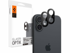 Spigen Spigen Optik GLAS.TR Camera Protector 2-Pack - Ochranné sklo pro iPhone 16 / 16 Plus (2 ks) (černé)