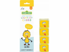 Glo Pals Glo Pals, senzorické kostky, které svítí ve vodě - Big Bird, 4 ks.