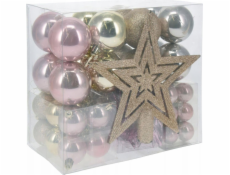 Christmas Gifts Vánoční dárky SADA 54 PRVKŮ NA DEKORACI KOULE VRT ŠAMPAŇSKÁ RŮŽOVÁ Christmas Gifts Vánoční dárky SADA 54 PRVKŮ NA DEKORACI KOULE VRT ŠAMPAŇSKÁ RŮŽOVÁ