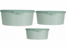Excellent Houseware Kulaté plastové nádoby na potraviny 3 kusy různých velikostí