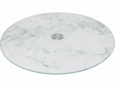 5five Skleněný otočný podnos, mramorový efekt, O 32 cm