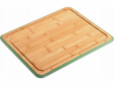 Kesper Bambusové prkénko Cutting Board se zeleným okrajem a drážkou