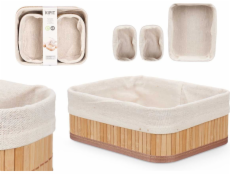 Kipit VIVID bambusové koupelnové koše, 3 kusy