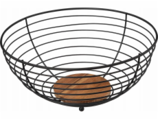 5five Kovový koš na ovoce, černý, O 28 cm