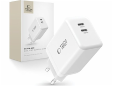 Tech-Protect Nabíječka TECH-PROTECT NC45W-GAN 2PORTOVÁ SÍŤOVÁ NABÍJEČKA PD45W BÍLÁ