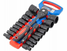 Forsage Socket set 1/2 20 ks. (s ráčnou a prodlužovacím nástavcem) (8–32 mm)