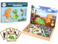 Vzdělávací magnetická sada puzzle s dinosaury LeanToys LEAN Toys