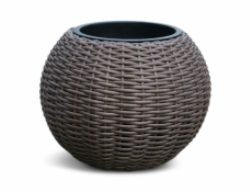 Květináč Domoletti 53000011101, plastový, O 56 cm, hnědý