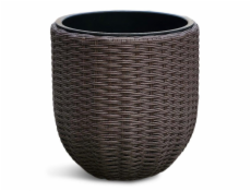 Květináč Domoletti 53000011108, plastový, O 38 cm, hnědý