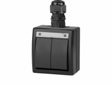 Spínač ELEKTRO-PLAST AQUANT, 2 klávesy, IP65