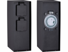 Paulmann Venkovní zásuvka sloupcový časovač IP44 230V Nerezová ocel Antracit