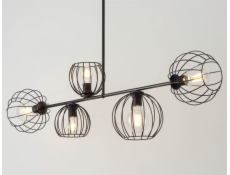 Sigma Závěsná lampa Madam 32368 stropní svítidlo v loftu, kovové závěsné nad postel, černé