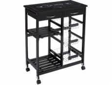 Atmosphera kuchyňský vozík, multifunkční mobilní bar na kolečkách, 67 x 35 x 81 cm
