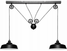 Atmosphera Závěsná lampa Závěsná lampa EZIO, kovová, černá, výška 60 cm