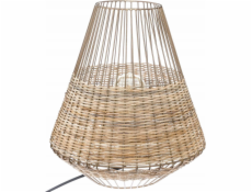 Atmosphera Proutěná a kovová lampa CHERAW, 33,5 cm, béžová