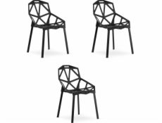 Leobert Židle ESSEN - černá x 3