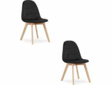 Leobert Židle BORA - černý samet x 2