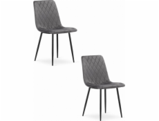 Leobert Židle TURIN - tmavě šedý samet x 2