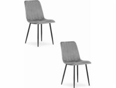 Leobert Židle LAVA - tmavě šedý samet x 2