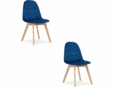 Leobert Židle BORA - tmavě modrý samet x 2