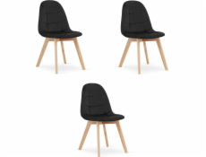 Leobert Židle BORA - černý samet x 3