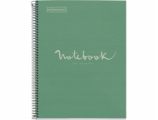 MIQUELRIUS MIQUELRIUS NB-1 Spirálový zápisník Emoce, A4, čtvereček, 80 listů, 80 g, eko-mint