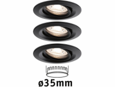 Paulmann Zapuštěné svítidlo NOVA PLUS COIN LED Mini DIM naklápěcí 3x4W 310lm 66mm 2700K IP23 230V matná černá