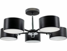 Mdeco Závěsná lampa ELM3020/5 BL 8C Stínidlo MDECO kovové molekuly černá chrom
