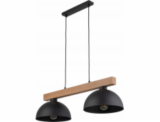 TKKRYWULT Tk Lighting Oslo 4711 závěsná lampa 2x15W E27 černá/dřevěná