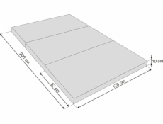 Hobbygarden SKLÁDACÍ MATRACE BEN - XXL - SVĚTLE HNĚDÁ